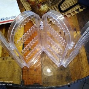 Acrylic Stand up earring stand. 4 panels long.#007